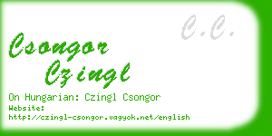csongor czingl business card